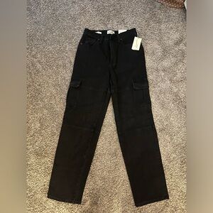 90’s Straight cargo black jeans
